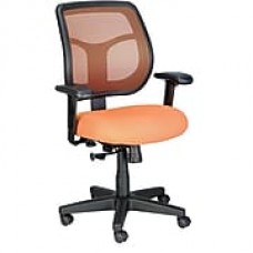 Eurotech Seating Fabric Computer and Desk Office Chair, Orange, Adjustable Arm (MT9400-ORANGE)