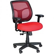 Eurotech Seating Fabric Computer and Desk Office Chair, Red, Adjustable Arm (MT9400-RED)