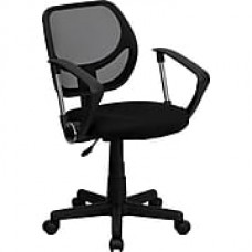 Flash Furniture Furniture Mesh Computer and Desk Office Chair, Black, Fixed Arm (WA3074BKARM)