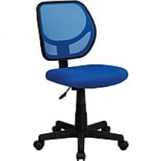 Flash Furniture Furniture Mesh Computer and Desk Office Chair, Blue, Armless Arm (WA3074BL)