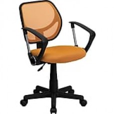 Flash Furniture Furniture Mesh Computer and Desk Office Chair, Orange, Fixed Arm (WA3074ORARM)