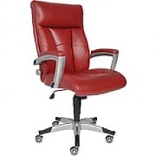 Sealy Roma Bonded Leather Executive Office Chair, Fixed Arms, Red (9843G)