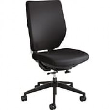 Safco Fabric Computer and Desk Office Chair, Armless, Black (XX7065BL)