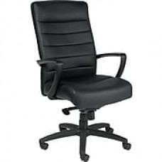 Eurotech Manchester Leather Executive Office Chair, Fixed Arms, Black (LE150-BLKL)