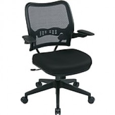 Office Star SPACE Fabric Computer and Desk Office Chair, Fixed Arms, Black (13-7N1P3-231)