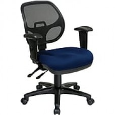 Office Star Proline II Fabric Computer and Desk Office Chair, Adjustable Arms, Navy (29024-225)