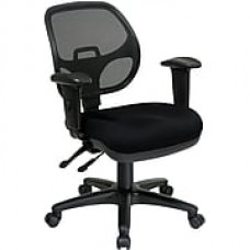 Office Star Proline II Fabric Computer and Desk Office Chair, Adjustable Arms, Black (29024-231)