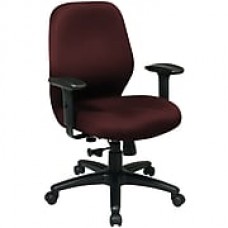 Office Star Fabric Managers Office Chair, Adjustable Arms, Burgundy (3121FB-227)