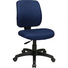 Office Star WorkSmart Fabric Computer and Desk Office Chair, Armless, Navy (33101-225)