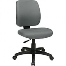 Office Star WorkSmart Fabric Computer and Desk Office Chair, Armless, Gray (33101-226)