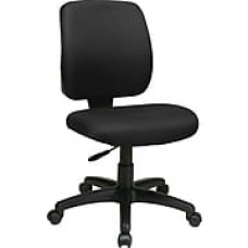 Office Star WorkSmart Fabric Computer and Desk Office Chair, Armless, Black (33101-231)