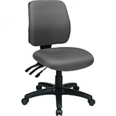 Office Star Fabric Computer and Desk Office Chair, Gray, Armless Arm (33320-226)