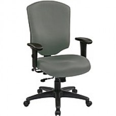 Office Star WorkSmart Fabric Executive Office Chair, Adjustable Arms, Gray (41572-226)