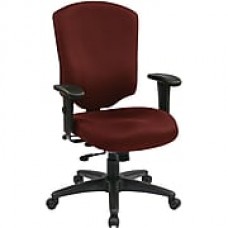 Office Star WorkSmart Fabric Executive Office Chair, Adjustable Arms, Burgundy (41572-227)