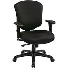 Office Star WorkSmart Fabric Executive Office Chair, Adjustable Arms, Black (41573-231)