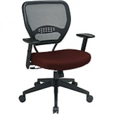 Office Star SPACE Fabric Managers Office Chair, Adjustable Arms, Red (55-7N17-227)