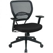 Office Star SPACE Fabric Managers Office Chair, Adjustable Arms, Black (55-7N17-231)