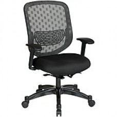 Office Star SPACE Fabric Executive Office Chair, Fixed Arms, Black (829-R2C728P-231)