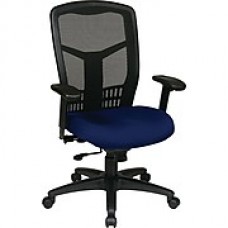 Office Star Proline II Fabric Managers Office Chair, Adjustable Arms, Navy (90662-225)