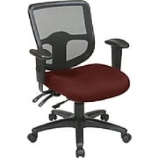 Office Star Proline II Fabric Computer and Desk Office Chair, Adjustable Arms, Burgundy (98344-227)