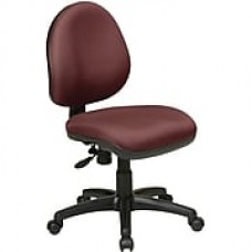 Office Star WorkSmart Plastic Computer and Desk Office Chair, Armless, Burgundy (DH3400-227)