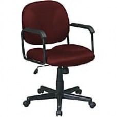 Office Star WorkSmart Fabric Executive Office Chair, Fixed Arms, Burgundy (EX3301-227)