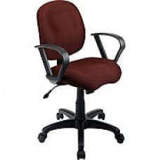 Office Star Fabric Computer and Desk Office Chair, Burgundy, Fixed Arm (SC59-227)