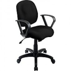 Office Star Fabric Computer and Desk Office Chair, Black, Fixed Arm (SC59-231)