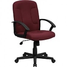 Flash Furniture Fabric Computer and Desk Office Chair, Fixed Arms, Burgundy (GOST6BYFAB)