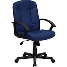 Flash Furniture Fabric Computer and Desk Office Chair, Fixed Arms, Navy Blue (GOST6NVYFAB)