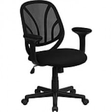 Flash Furniture Fabric Computer and Desk Office Chair, Fixed Arms, Black (GOWY05A)