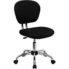 Flash Furniture Fabric Computer and Desk Office Chair, Armless, Black (H2376FBK)