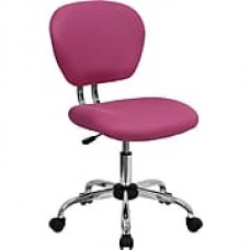 Flash Furniture Fabric Computer and Desk Office Chair, Armless, Pink (H2376FPINK)