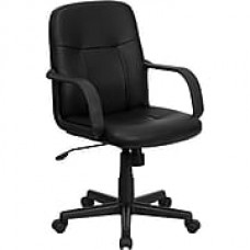 Flash Furniture Fabric Executive Office Chair, Fixed Arms, Black (H8020)