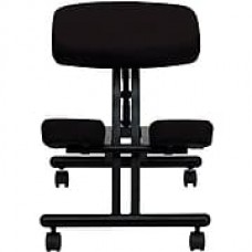 Flash Furniture Ergonomic Kneeler Fabric Kneeling Office Chair, Armless, Black (WL1420)