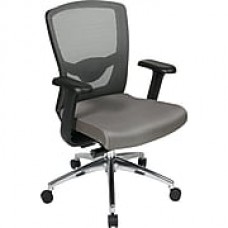 Office Star Proline II Fabric Executive Office Chair, Adjustable Arms, Gray (511342AL)