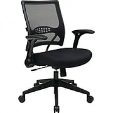 Office Star SPACE Fabric Managers Office Chair, Adjustable Arms, Black (67-37N1G5)