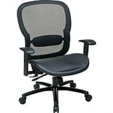 Office Star SPACE Mesh Executive Office Chair, Adjustable Arms, Black (839-11B35WA)