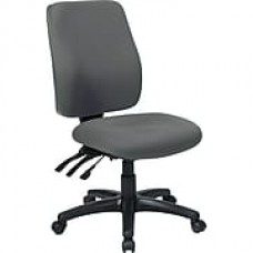 Office Star WorkSmart Fabric Computer and Desk Office Chair, Armless, Gray (33340-226)