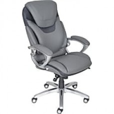 Serta Leather Computer and Desk Office Chair, Fixed Arms, Gray (43807)