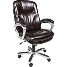 Serta Executive Big and Tall PureSoft Faux Leather Office Chair, Roasted Chestnut