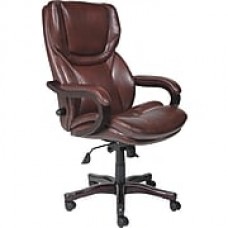 Serta Executive Big and Tall Bonded Leather Office Chair, Brown