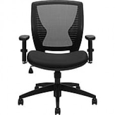 Global Offices to Go Fabric Managers Office Chair, Adjustable Arms, Black (OTG11860B)