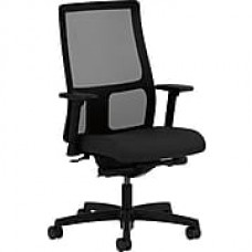 HON Ignition Fabric Executive Office Chair, Adjustable Arms, Black (HONIW108CU10)