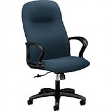 basyx by HON Gamut Fabric Executive Office Chair, Fixed Arms, Cerulean (HON2071CU90T)