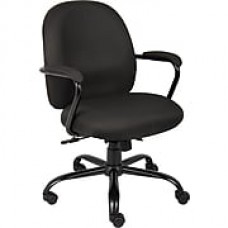 Boss Heavy Duty Fabric Computer and Desk Office Chair, Adjustable Arms, Black Crepe (B670-BK)