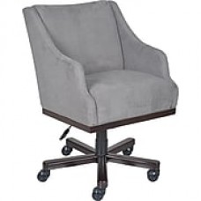 La-Z-Boy Brooklyn Fabric Managers Office Chair, Fixed Arms, Gray/Silver (45221)