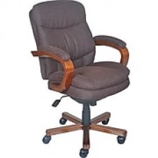 La-Z-Boy Faye Fabric Managers Office Chair, Fixed Arms, Chocolate (45326)