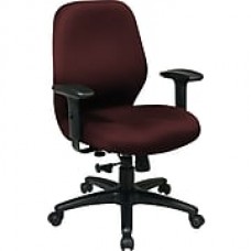 Office Star Fabric Managers Office Chair, Adjustable Arms, Burgundy (3121-227)