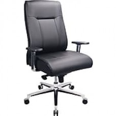 Tempur-Pedic Leather Computer and Desk Office Chair, Fixed Arms, Black (TP1001-BLK)